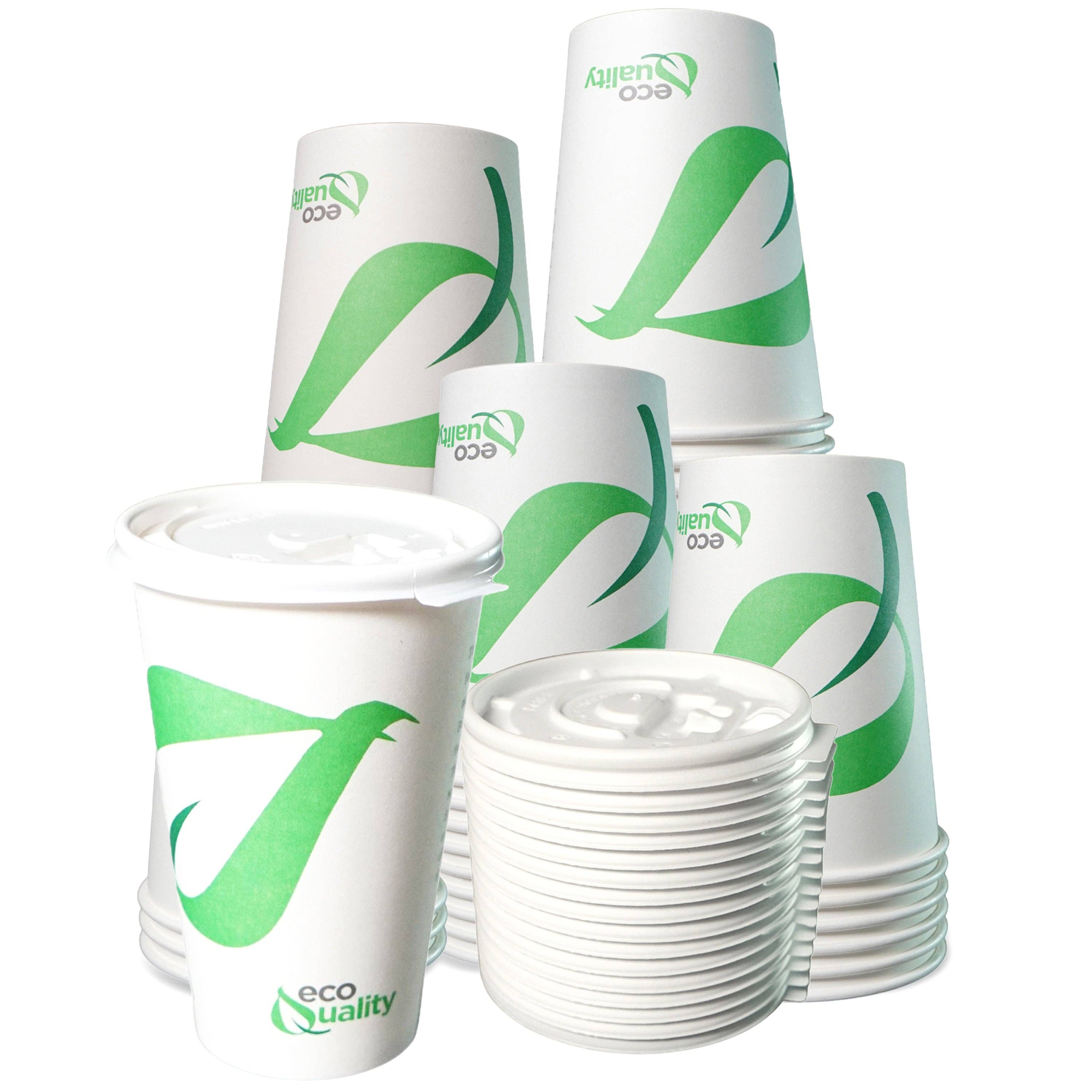 EcoQuality - Vente Gobelets jetables - Café en papier blanc biodégradable jetable de 20 oz3