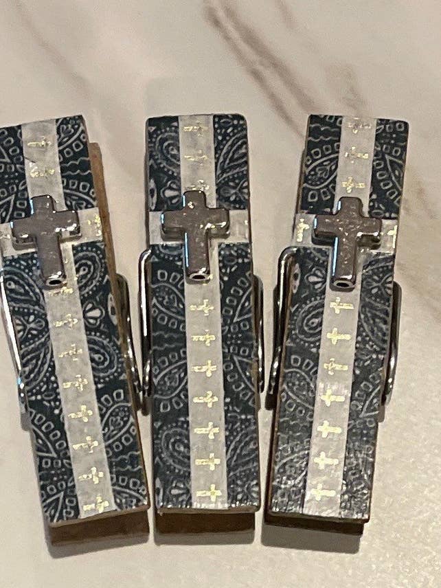 Zilveren Kruis Chip Snack Clips voor wholesale door NanCBeeCreations