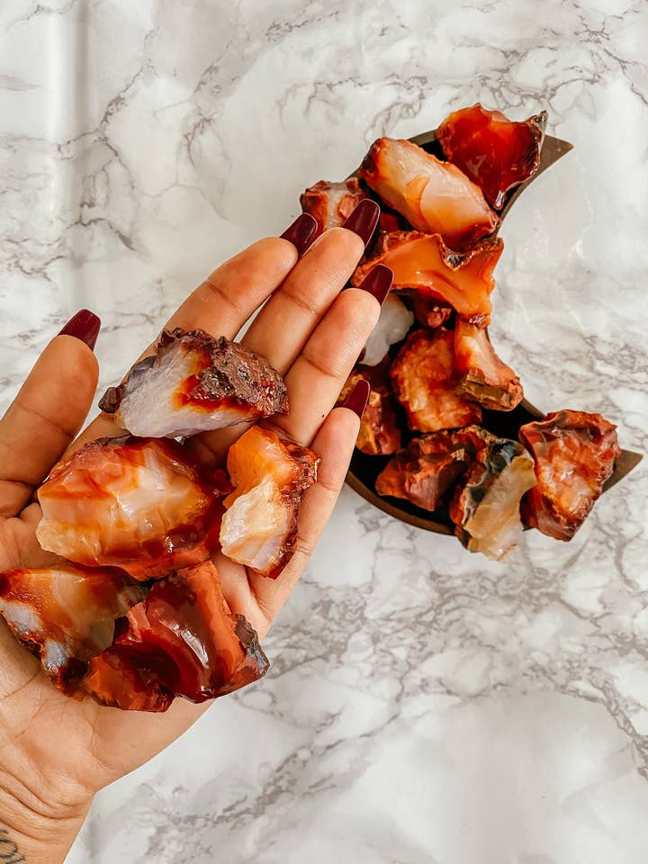 Rough Carnelian for wholesale by Peach and Pixie