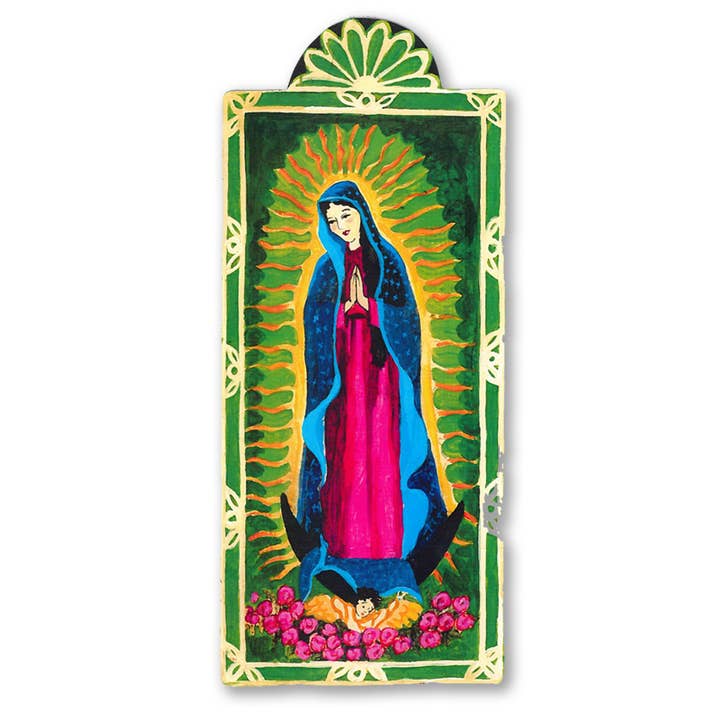 Nuestra Senora de Guadalupe B - Suffering and Compassion for wholesale by Lynn Garlick Retablos