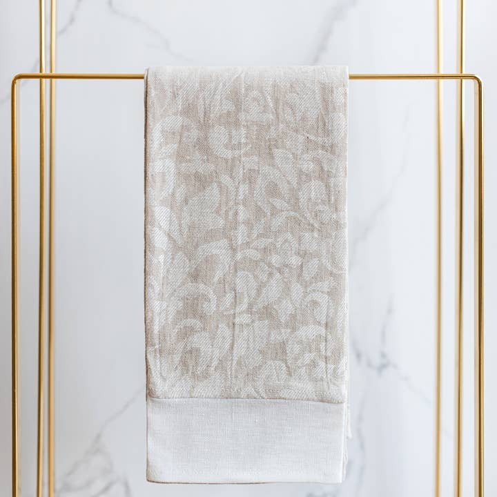 Linen Way Inc. - Wholesale Hand Towel - Foliage Linen Guest Towels - Available in 5 Colors, Set of 63