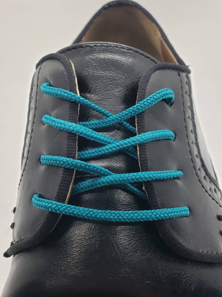 The Shoelace Factory - Wholesale Shoelaces - Unisex - Round Dress Shoelaces - Teal