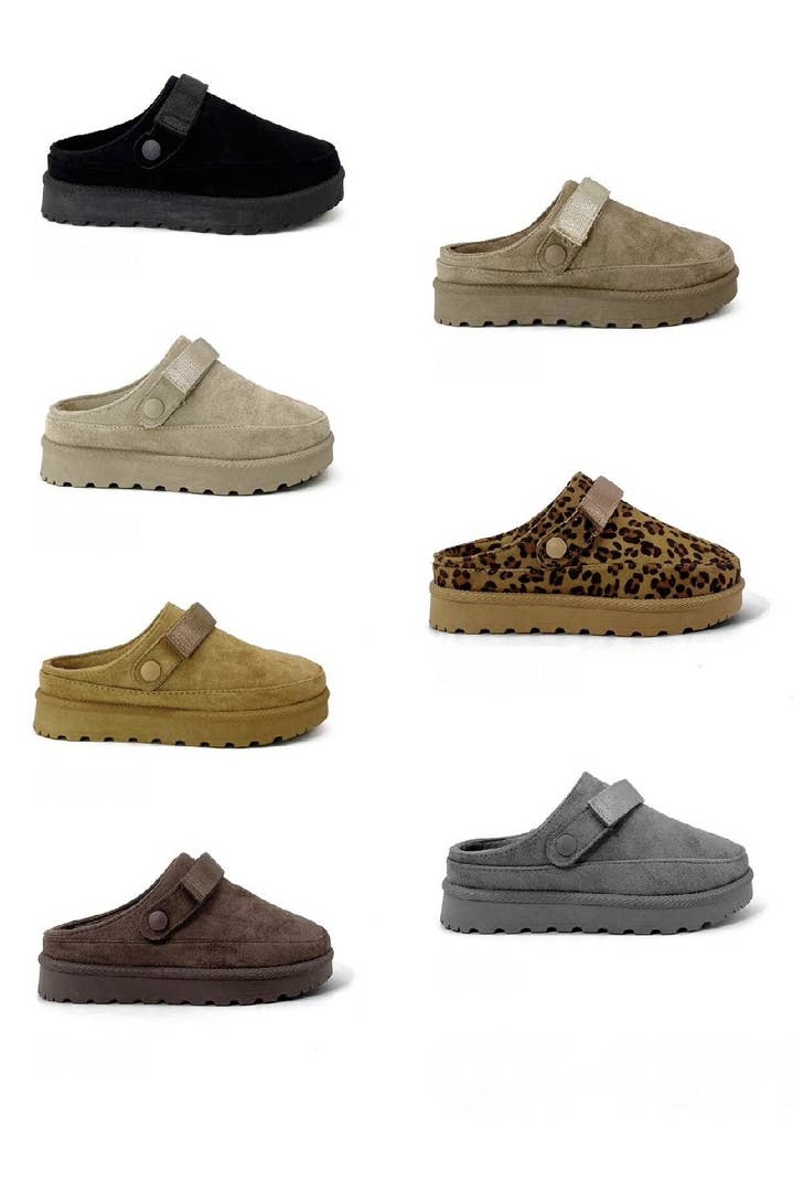 No Doubt Shoes – wholesale Träskor – dam – DAMTOFFLOR MED FUSKPÄLSFODER BEKVÄMA SLIP-IN MULE SLIDER TRÄSKOR4