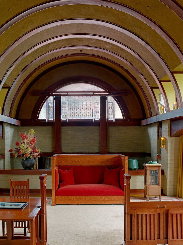 Interior de la casa de Dana Thomas de Frank Lloyd Wright, Springfield, Illinois para venta al por mayor de Print Collection