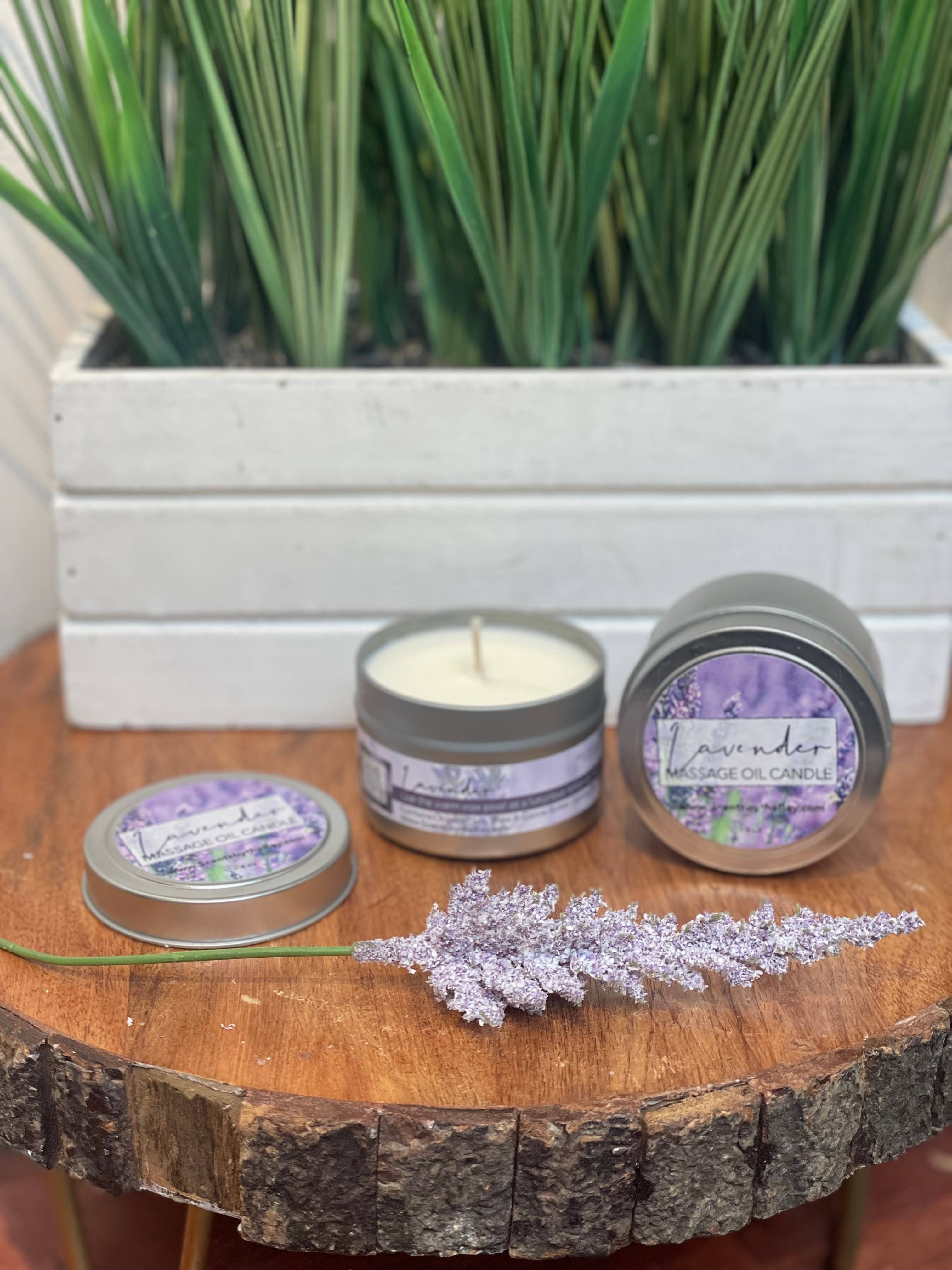 Scents by the Bay - Wholesale Travel Candles - 4 oz Travel Tin: Organic Massage Oil Candle5
