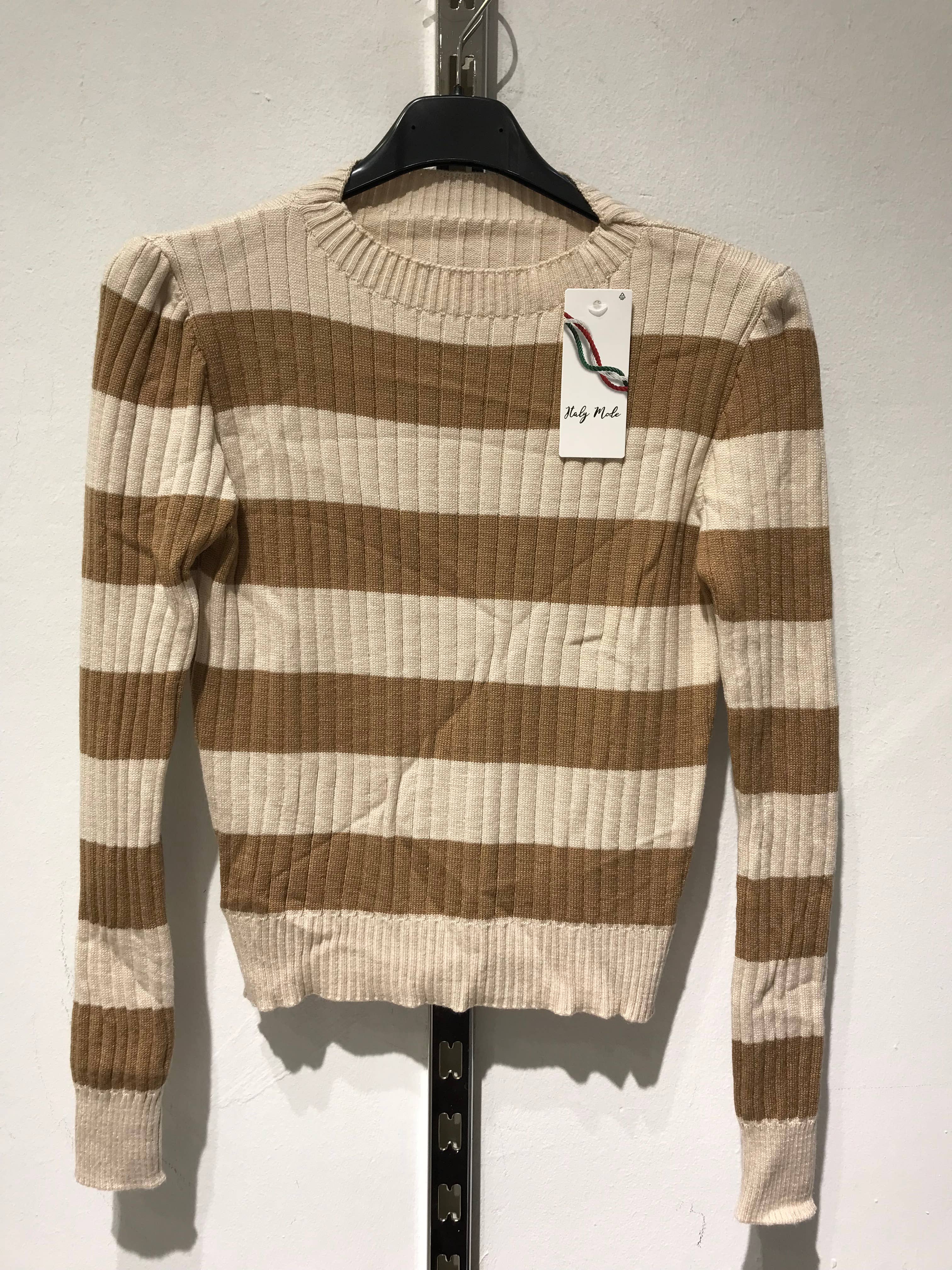 Only Yuan - Wholesale Knit Sweater - Women's - ref 24321 striped jersey4