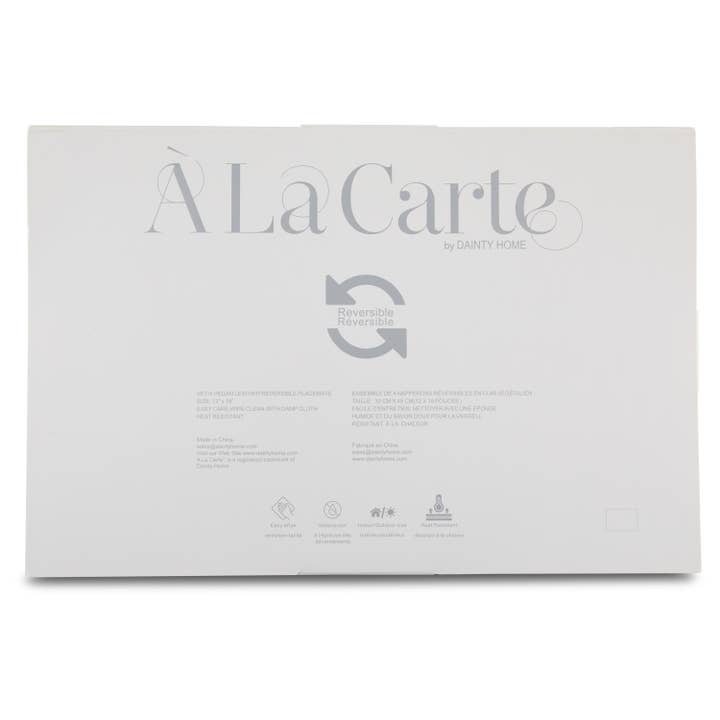 Ala Carte (By Dainty Home) - Vente Sets de table - Ensemble de 4 sets de table réversibles en cuir vegan Lausanne 30x45 cm13