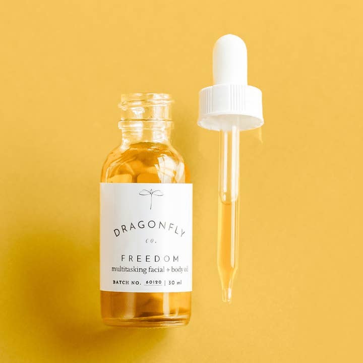 freedom multitasking facial + body oil for wholesale by dragonfly co.