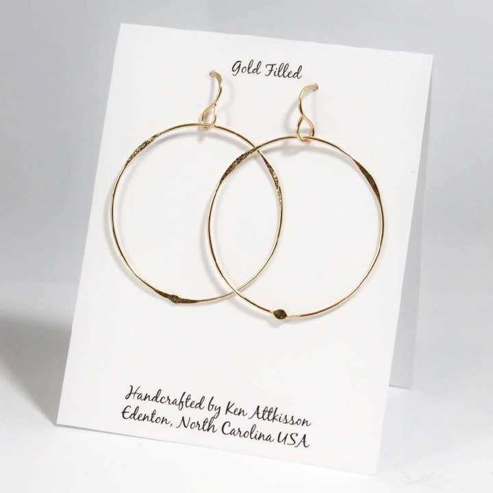 Boucles d'oreilles remplies en or 14 carats pour la vente par Ken’s handcrafted jewelry