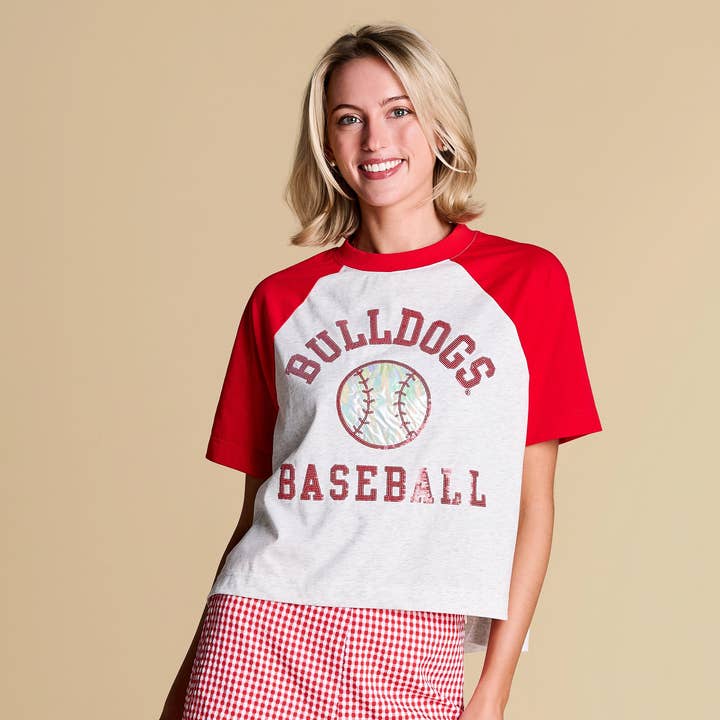 The Dugout Sequin Tee | Georgia for wholesale by Stewart Simmons