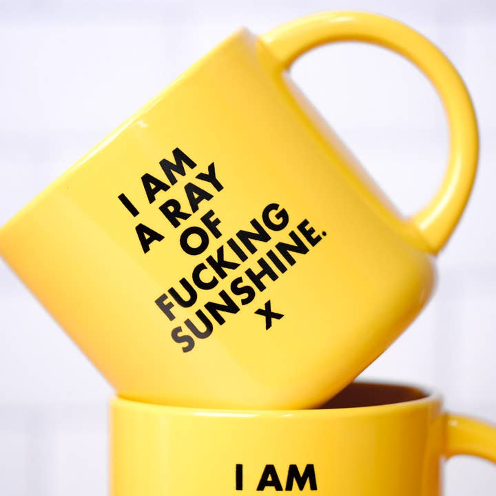 Meriwether - Wholesale Coffee Mug - I am a ray of fucking sunshine... Ceramic Mug. Case Pack of