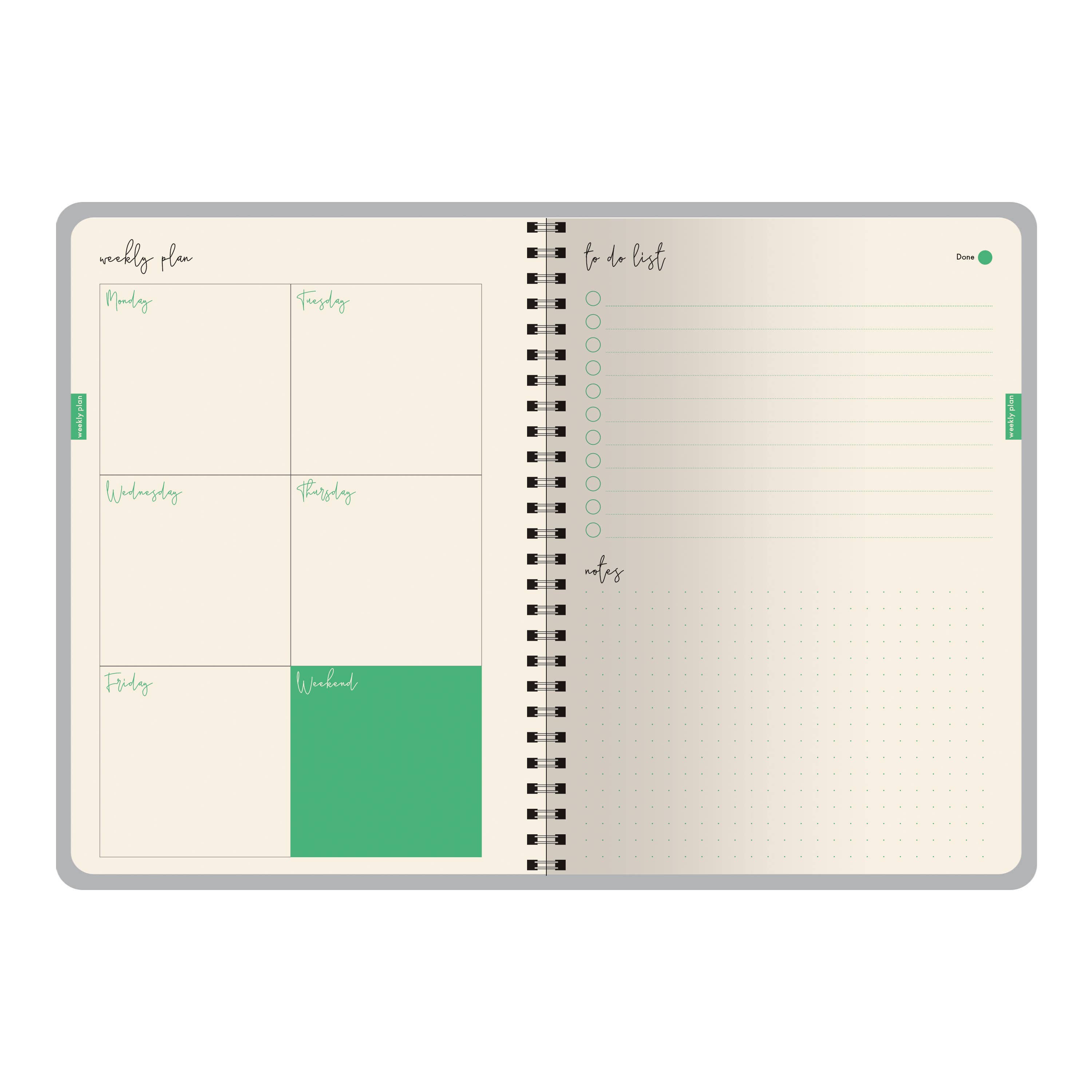 BV by Bruno Visconti - Wholesale Planner - A5 ArtPlanner Spiral Weekly Diary - Forest Flowers4