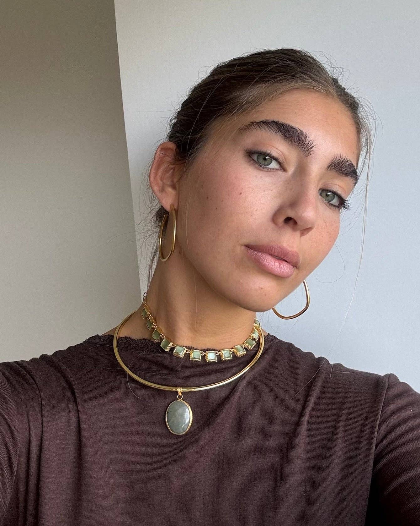 Woonder - Wholesale Choker/Collar - Green Amulet Choker3