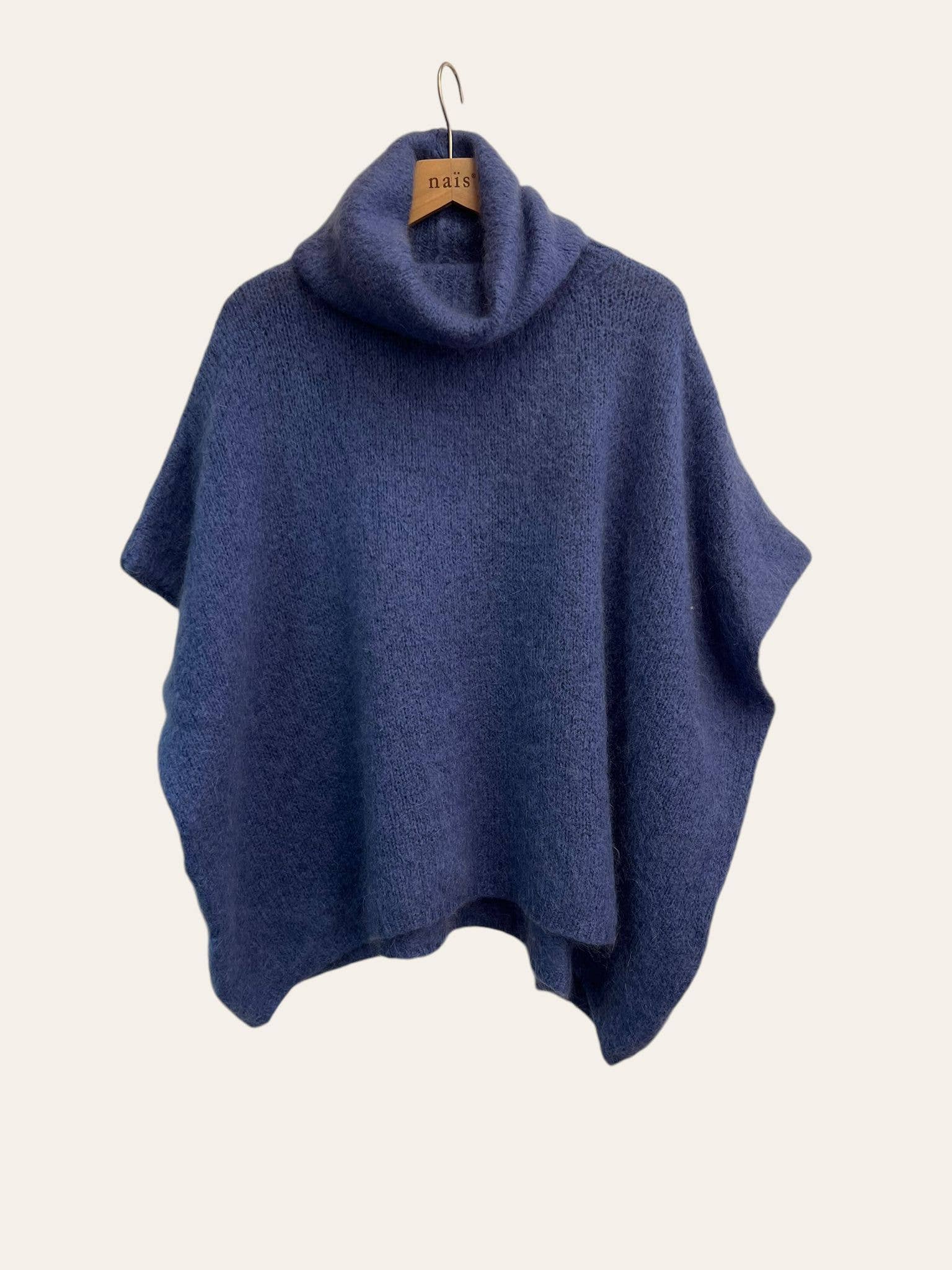 NAÏS PARIS – wholesale Poncho - Dam – Polotröja i ponchostil i mohair och ull9