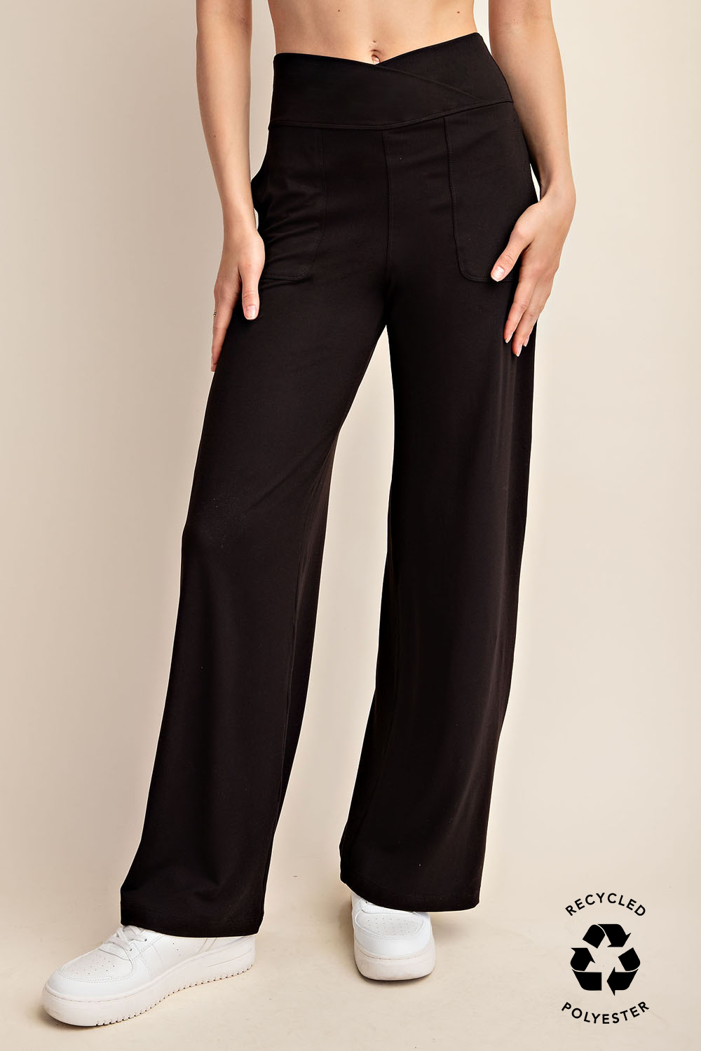 Rae Mode - Wholesale Pants - Women's - RECYCLED BUTTER V WAIST WIDE PANT40