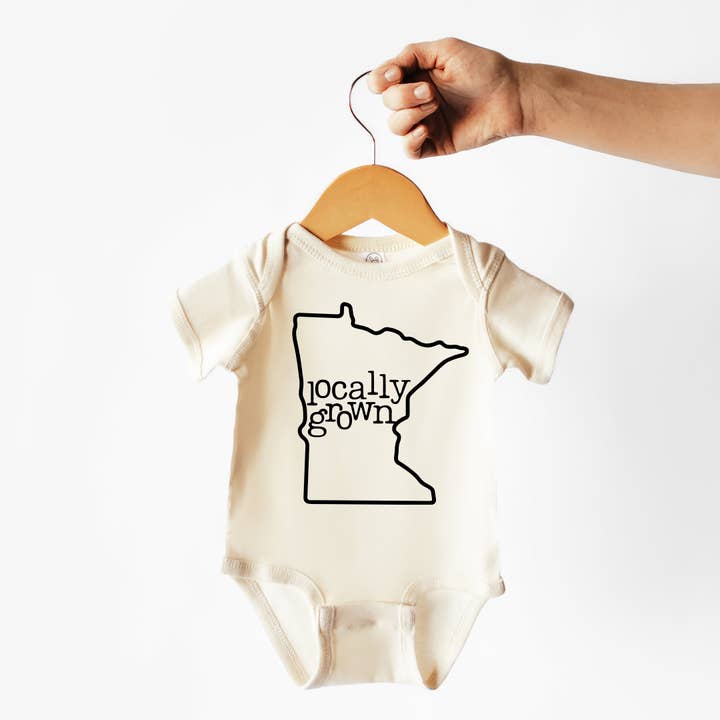 Minnesota | 100% Cotton Baby Bodysuit or Tee for wholesale by Wildflowers + Cotton