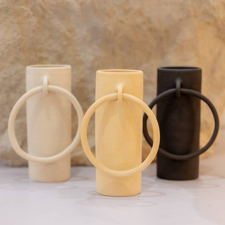 Vaso soliflore fine artigianale in ceramica design decorativo fatto a mano per la vendita all'ingrosso da parte di Claycraft