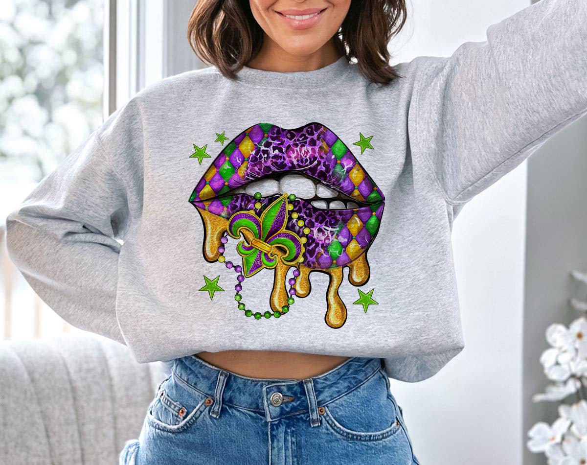 Frassino Felpa Carina per Feste NOLA - Labbra, Perline, Stelle di Mardi Gras in vendita all'ingrosso su Faire