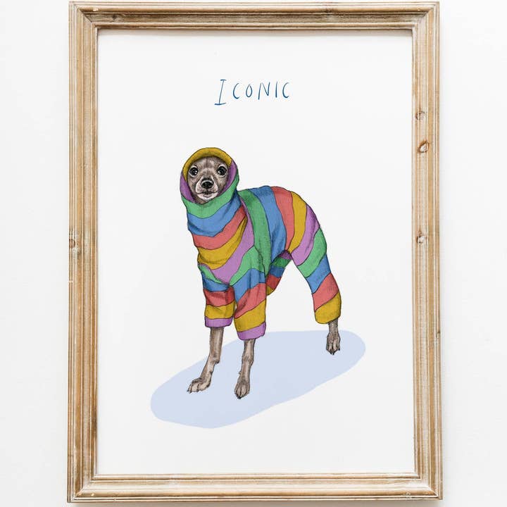 Beth Goodwin Designs - Wholesale Art Print - Iconic Iggy print | Italian Greyhound | Whippet | Dog Art