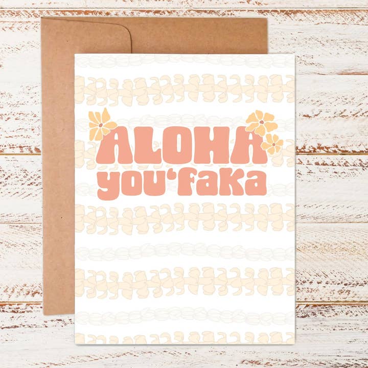 Sunshine + Saltwater - Wholesale Everyday greeting card - Aloha You'FAKA | Greeting Card