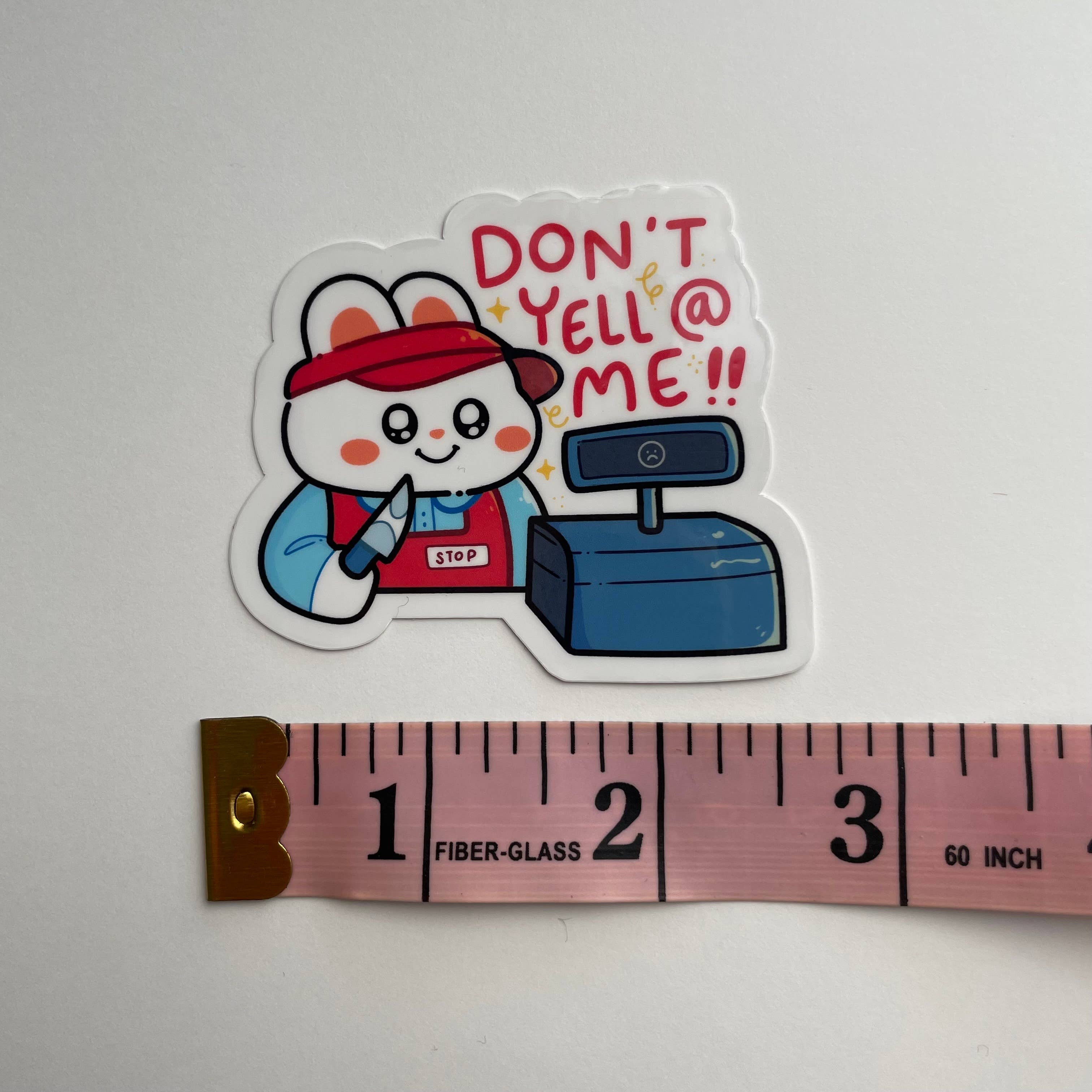 Ghostiekid - Wholesale Sticker - Don't Yell At Me Bunny Rabbit | Vinyl Sticker1