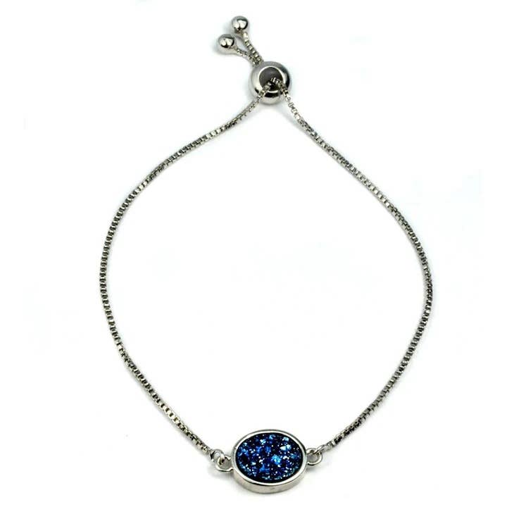 Brandy Small Oval Bracelet In Silver for wholesale by Christy Jean Boutique