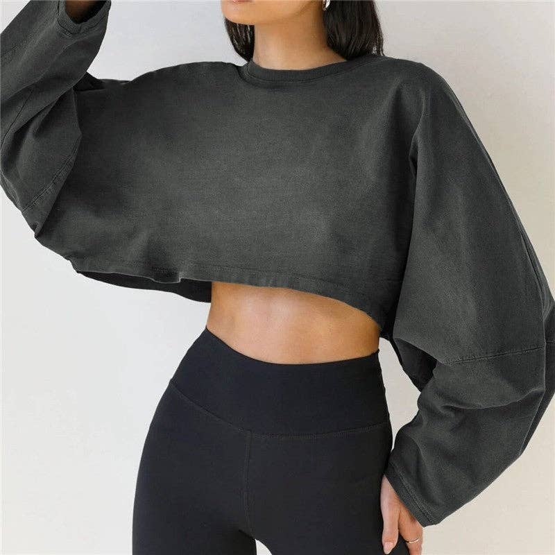 FurDecoration – Engroshandel Sweatshirt - Dame – Afgrøde Rund Hals Ensfarvet Sweatshirt10