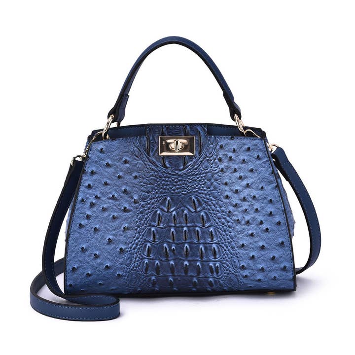 Ozzie Ostrich Embossed Crossbody for wholesale by Mellow World