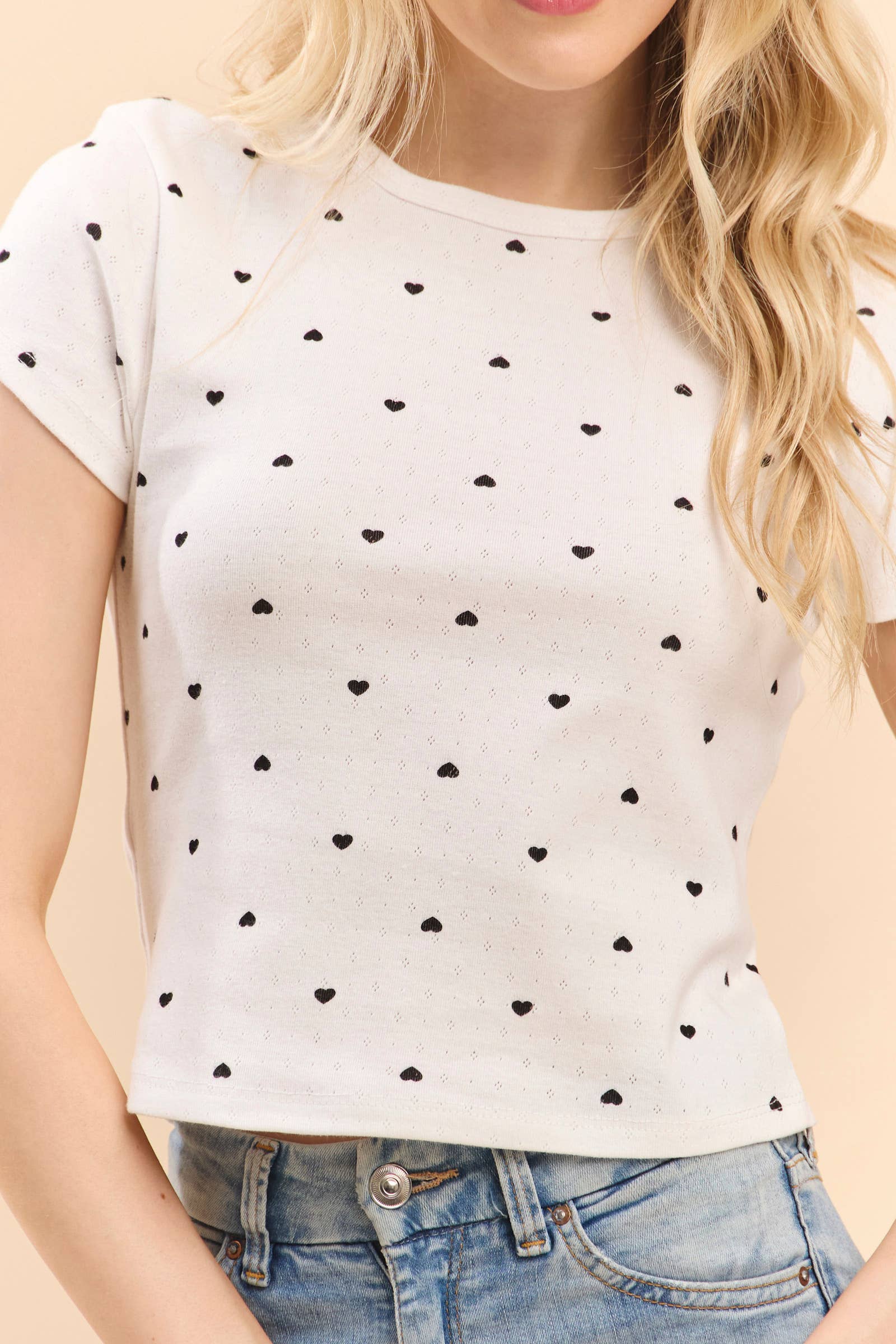 Heart & Hips – wholesale T-shirt (utan tryck) – Dam – JT54878AP - KORTÄRMAD TRYCKT BABY-T-SHIRT3