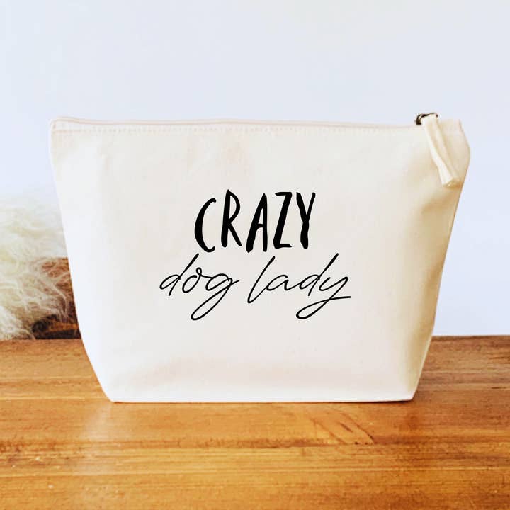 Crazy Dog Lady Cosmetic Bag for wholesale by Jess and Tilly