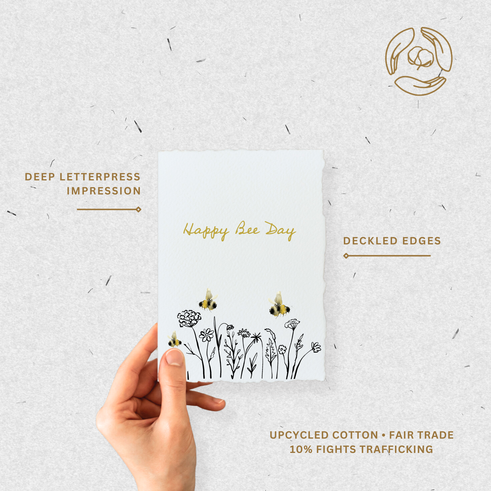 Paper Baristas - Wholesale Verjaardagskaartje - Happy Bee Day Birthday | Flowers Honey Bees wenskaart3