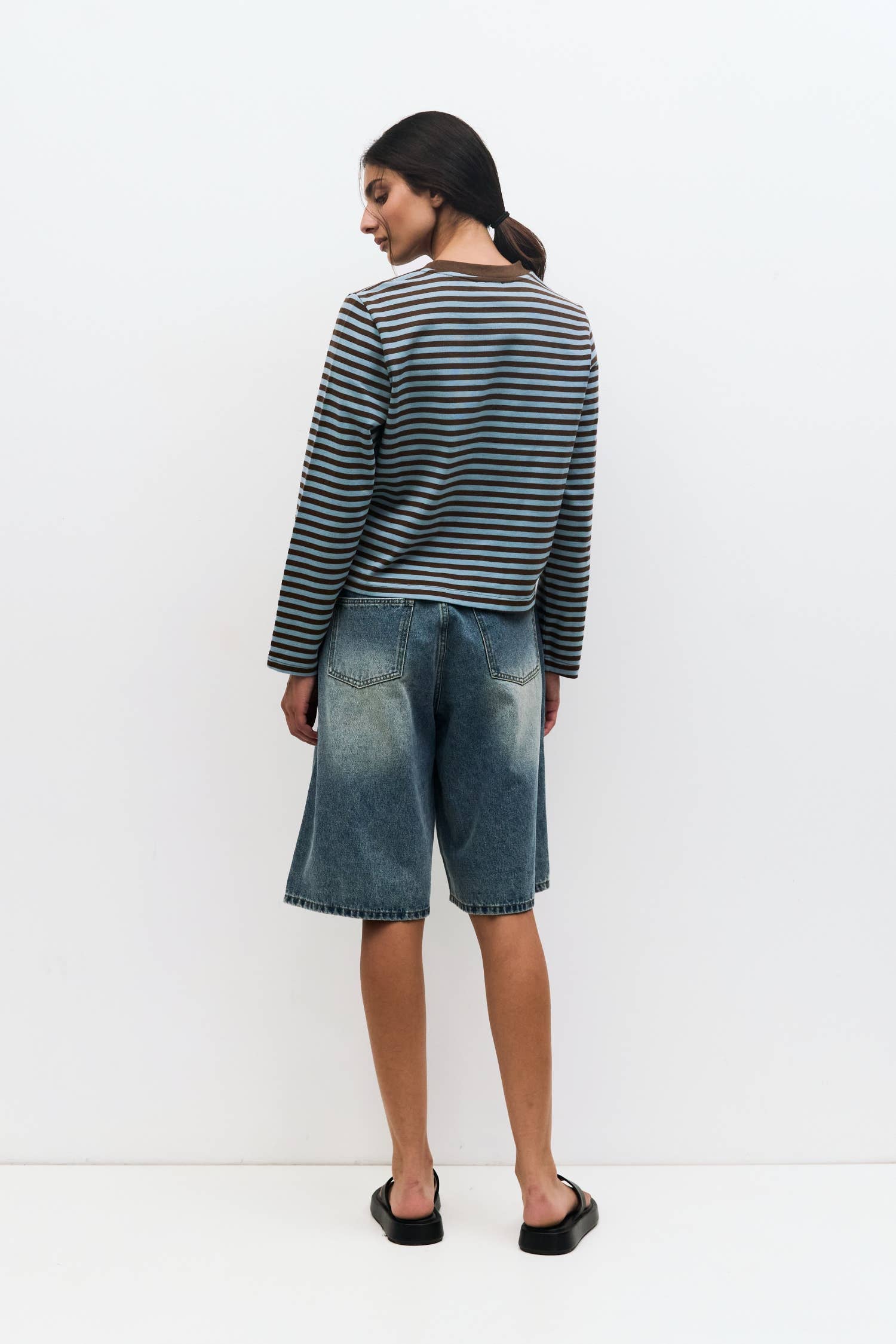 MOD REF - Wholesale T-Shirt - Women's - The Kathleen Top | Women's Striped Long Sleeve T-Shirt

13