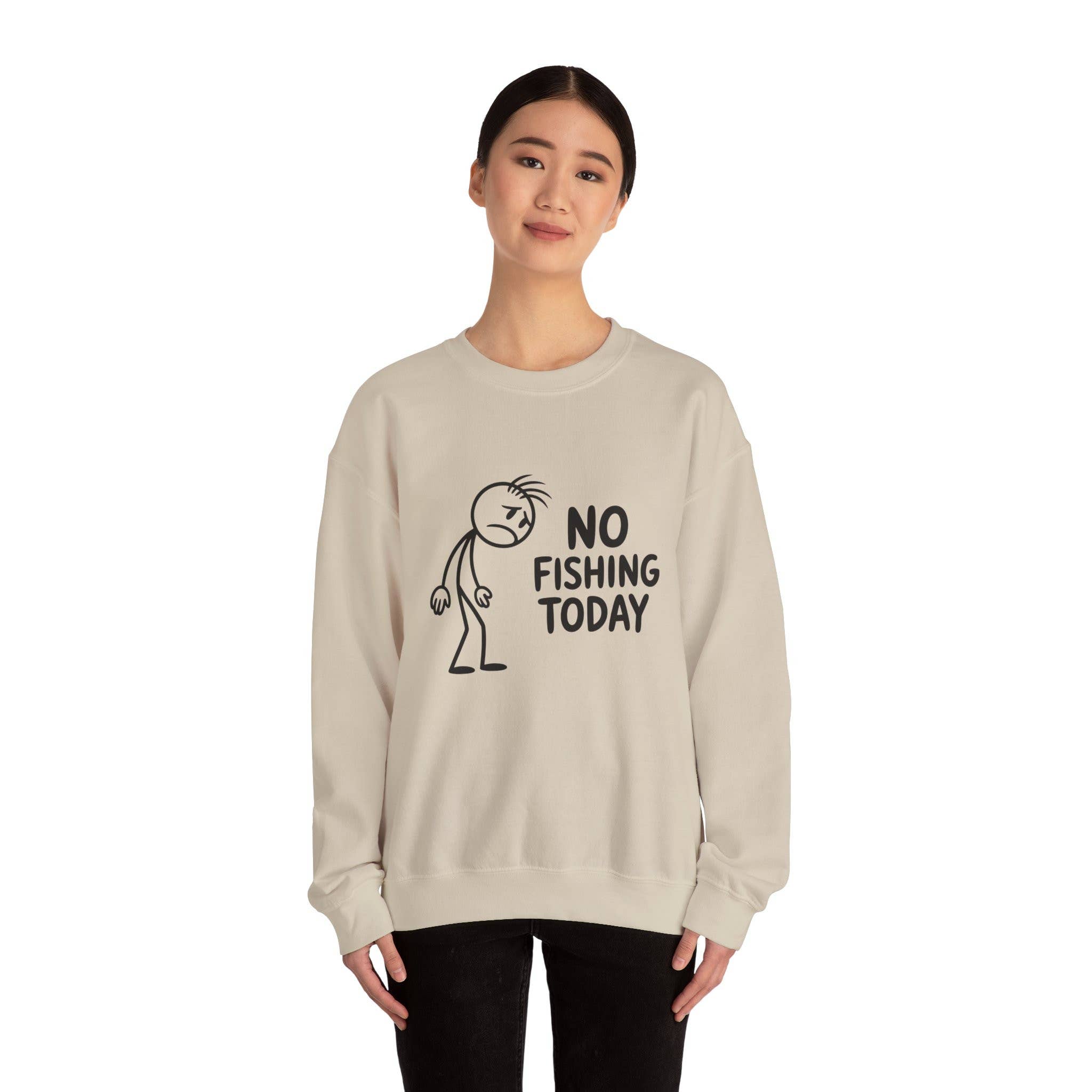 L&L T-Shirt Company - Wholesale Graphic Sweatshirt - Unisex - No Fishing Today Crewneck Sweatshirt – Funny Anti-Fishing 5