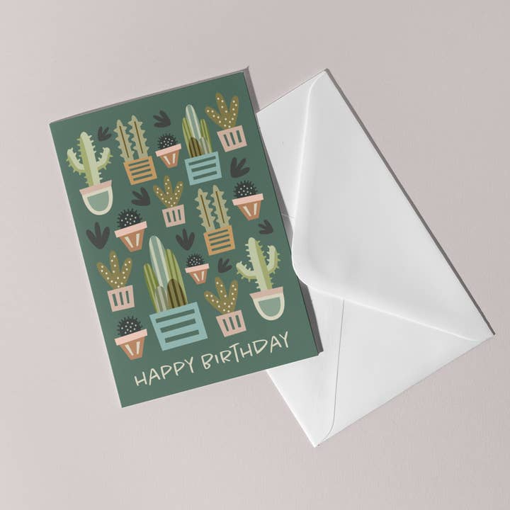 Cacti Birthday Card for wholesale by Mint Parcel