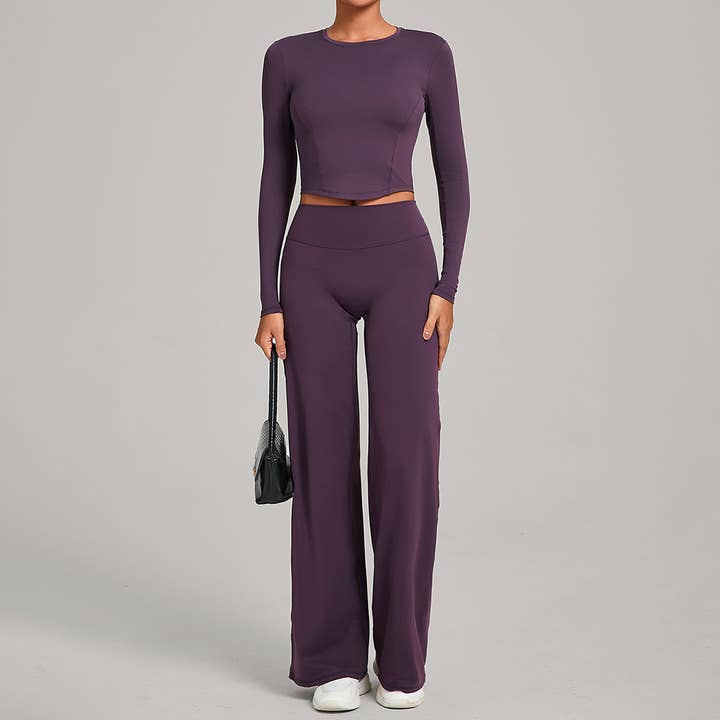 Sodalemon - Wholesale Activewear set – Women′s - Women Naked Feel Flared Yoga Set11