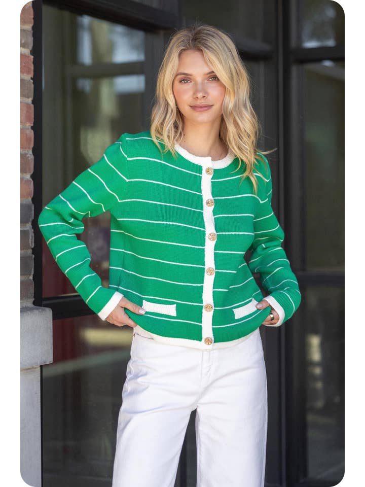 Strut & Bolt - Wholesale Tunic Sweater - Women's - Stripe Sweater Cardigan30