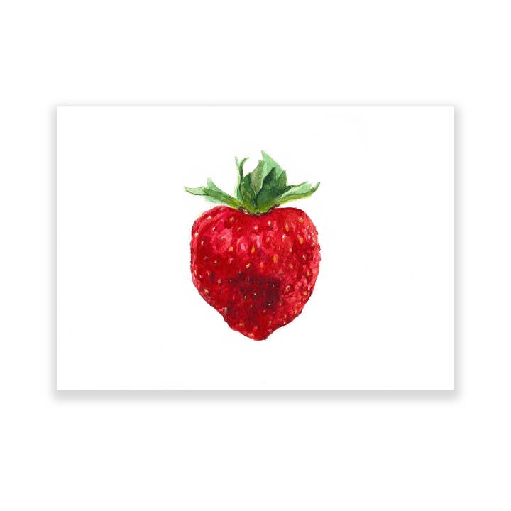 Strawberry Art Print for wholesale by Rachel Alvarez Art