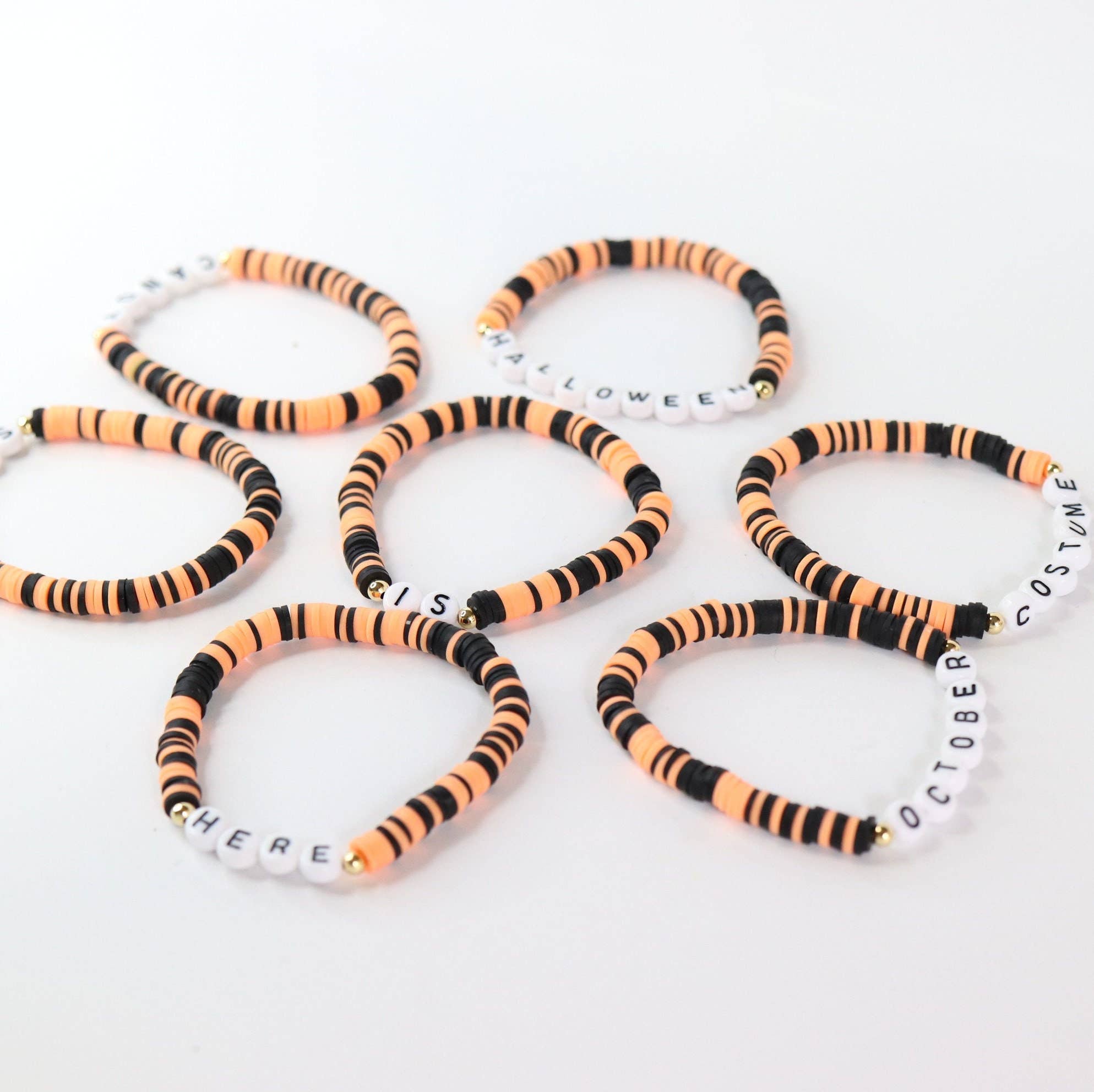 Anita's Accesorios - Wholesale Beaded Bracelet - Custom halloween bead name bracelet  party gift favor3