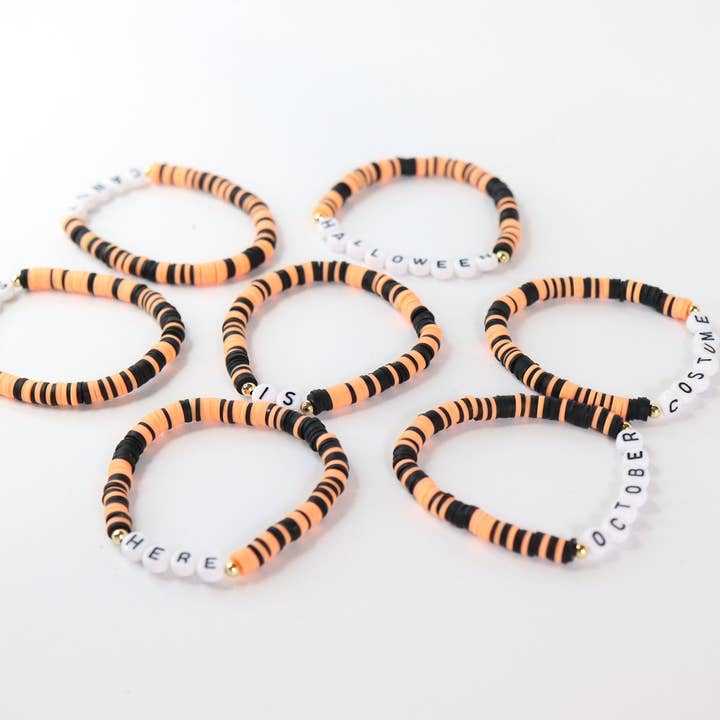 Anita's Accesorios - Wholesale Beaded Bracelet - Custom halloween bead name bracelet party gift favor3