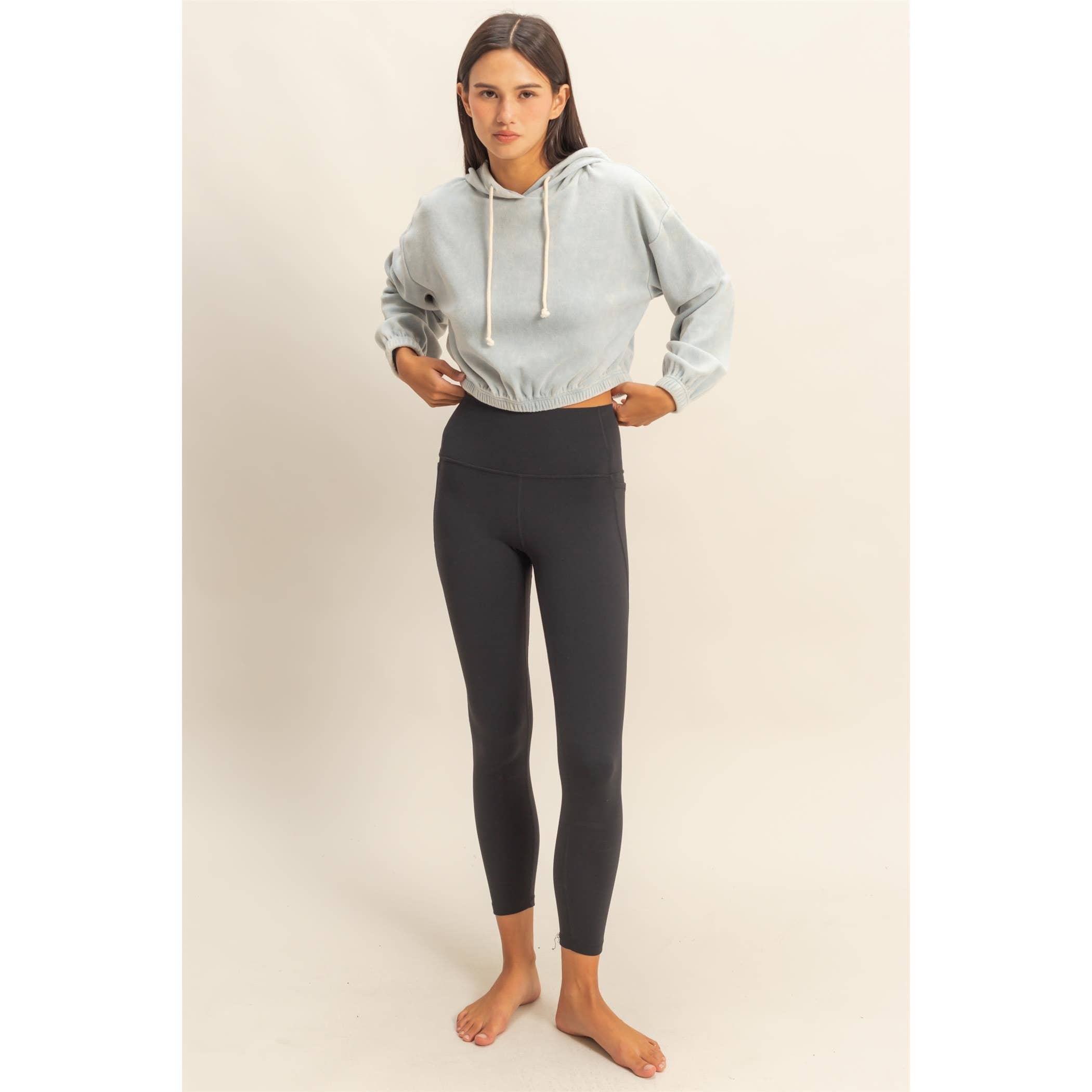 HYFVE – Engroshandel Hoodie – Kvinder – Beskåret velour hættetrøje13