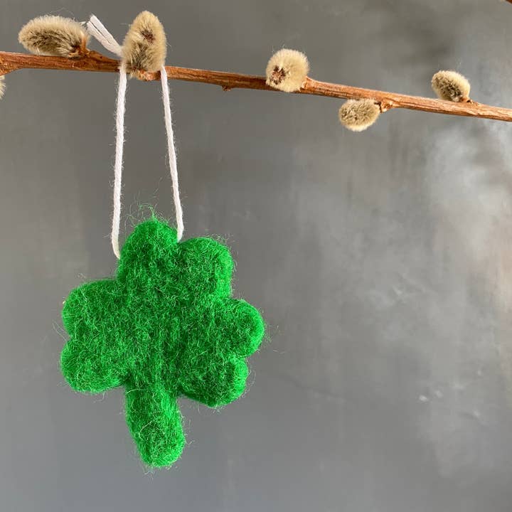 Wool Jamboree - Wholesale Ornament - Wool Felt Shamrock Ornament