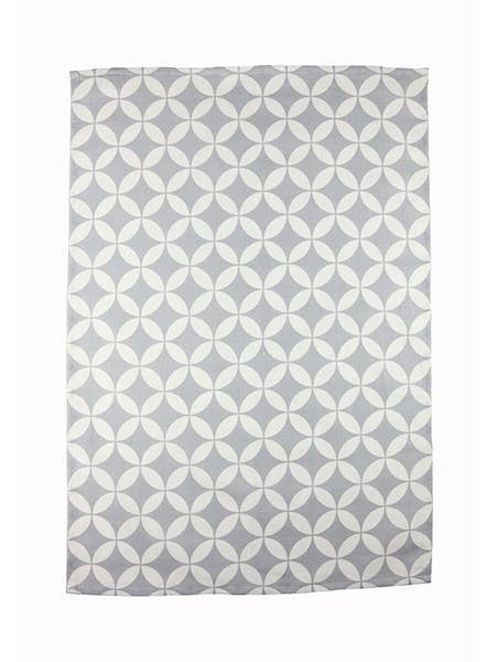 Kitchen Towel Circles Gray-White for wholesale by Hugodesign