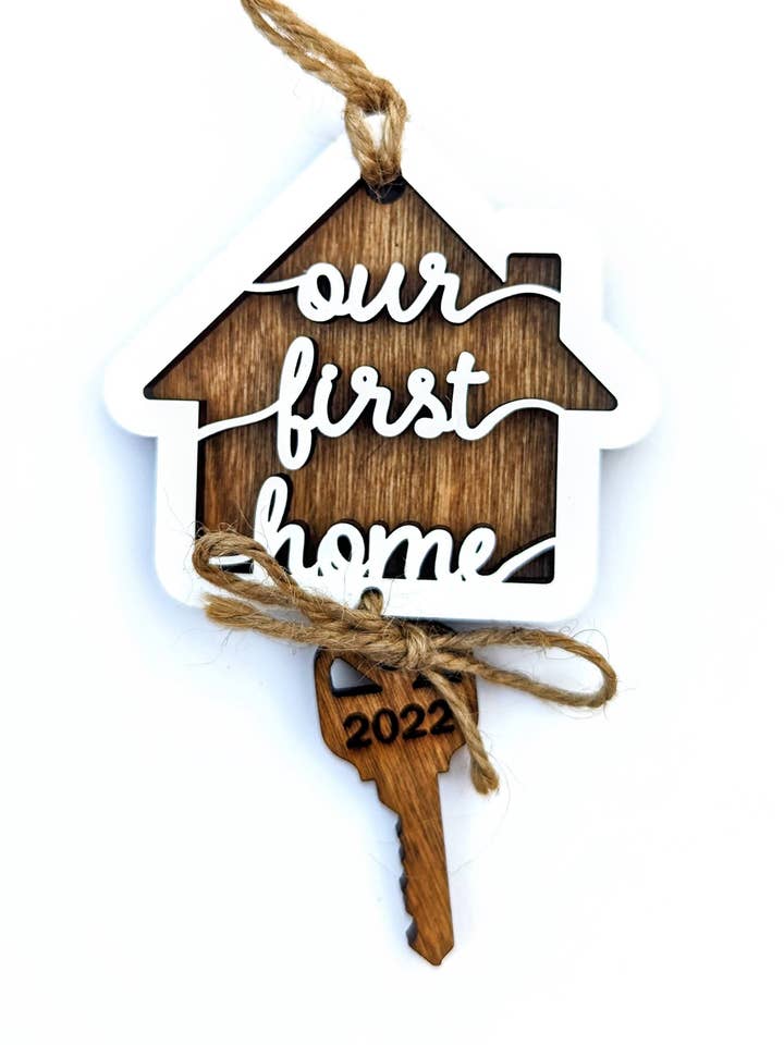 Our First Home Christmas Ornament for wholesale by The Little Ornament Shop