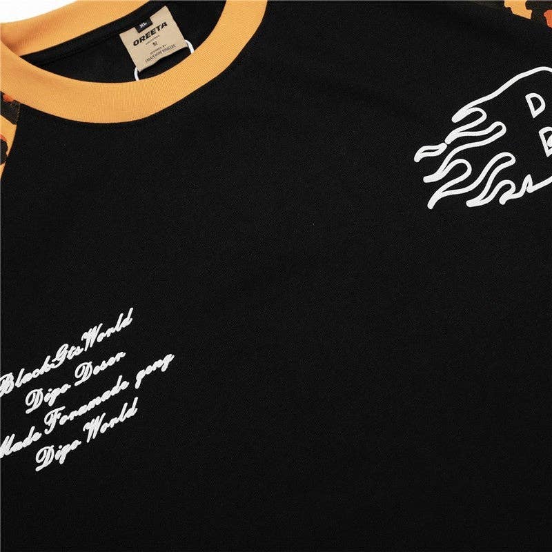 OceanusSwim – wholesale Screen printed t-shirt – Women′s – Leopard Print Spliced Raglan Sleeve T-Shirt3