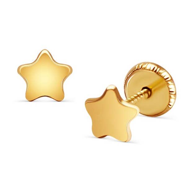 BecKids 18k guld Puffy stjerne Stud Øreringe for engroshandel hos Barrocos