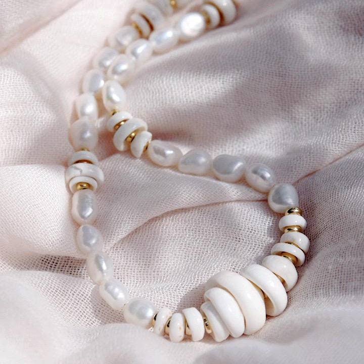 Ke Aloha Jewelry – Engroshandel Perlehalskæde – Guld Puka Shell perle perle halskæde - Maka2