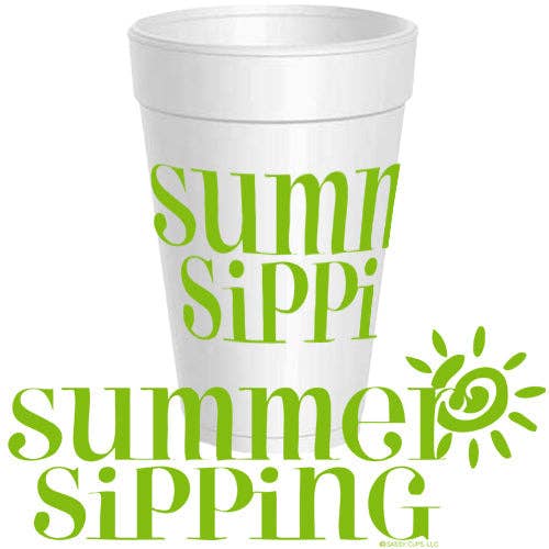 Summer Sipping Sun - 10 pack for wholesale by Sassy Cups