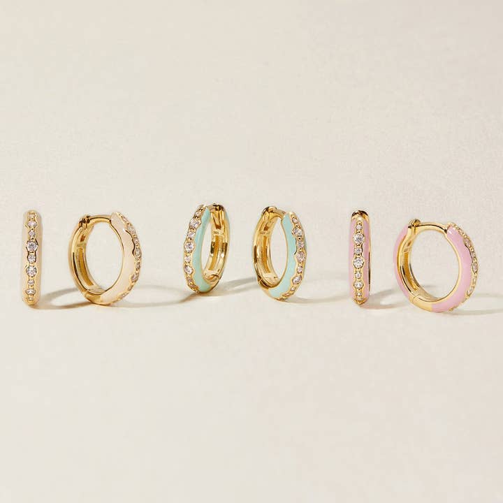 Adornmonde - Wholesale Jewelry Set - Reuben 6-piece enamel earring set3