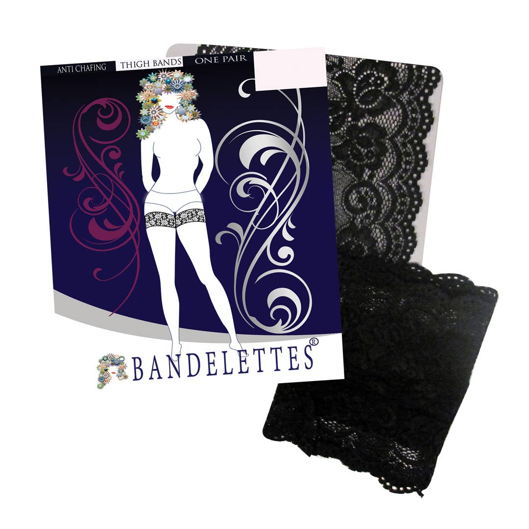 Bandelettes – wholesale Fashion/breast tape – Women’s – Bandelettes® Anti-chafing Lace Thigh Bands- Onyx -51