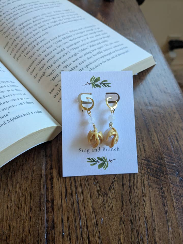 Baby Dragon Egg Earrings | Fantasy Jewelry | for wholesale by Stag and Branch